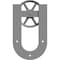 Ekena Millwork Premium Wagon Wheel Horseshoe Roller Hanger w/ Bolts for Barn Door for 2 1/4" Doors, Flint Gray GB60015R2WFG - alternate 1